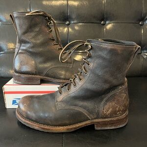 Frye Distressed Lace Up Boots